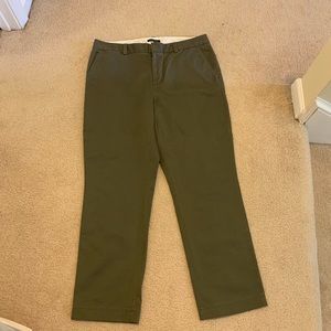 Olive green Lands’ End straight leg pants